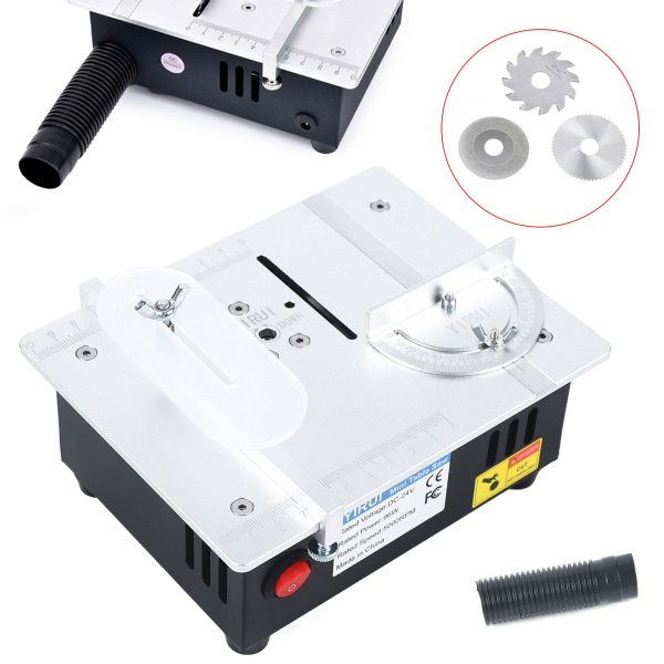 CNCEST 96 Watt Tischkreissäge Mini Table Saw Mobile Tischsäge Kreissäge Säge Holzbearbeitung