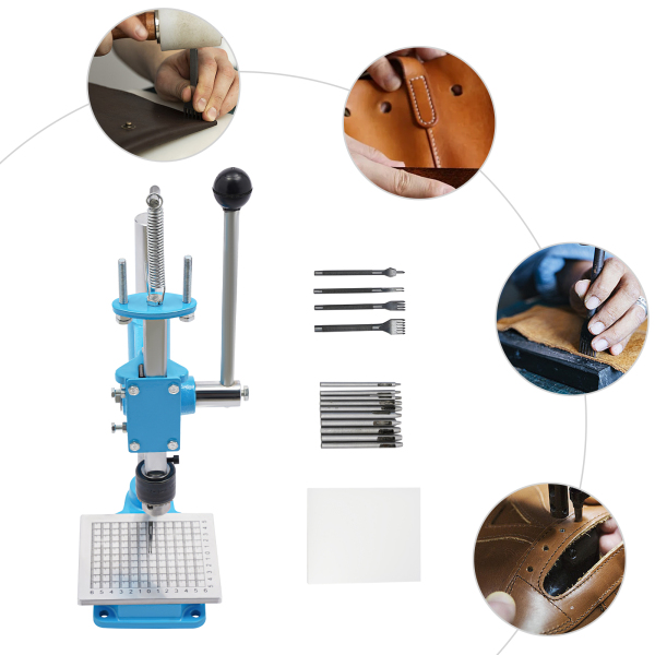 CNCEST Leder Locher, Hand Stanzmaschine, Stanzwerkzeuge für DIY Leder Handwerk