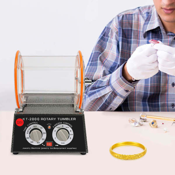 CNCEST Poliertrommel Poliermaschine Schmuck polieren 5KG