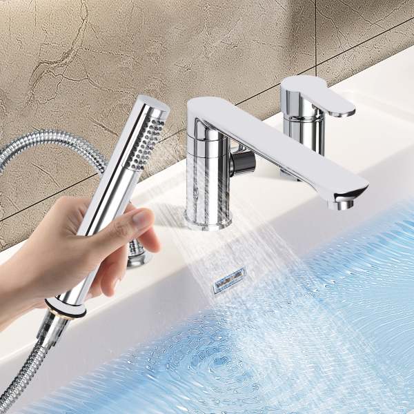 Mischbatterie für die Badewanne, Badewannenarmatur, Badewannenarmatur mit Handbrause