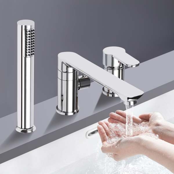 Mischbatterie für die Badewanne, Badewannenarmatur, Badewannenarmatur mit Handbrause Mischbatterie für die Badewanne, Badewannenarmatur, Badewannenarmatur mit Handbrause