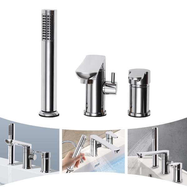 Mischbatterie für die Badewanne, Badewannenarmatur, Badewannenarmatur mit Handbrause
