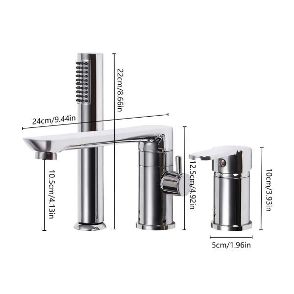 Mischbatterie für die Badewanne, Badewannenarmatur, Badewannenarmatur mit Handbrause Mischbatterie für die Badewanne, Badewannenarmatur, Badewannenarmatur mit Handbrause
