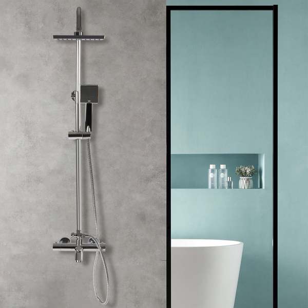 Duschsystem mit Thermostat, 304 Edelstahl Regen Dusche Dusche Armatur Set Bad Wasserhahn Thermostat Kupfer für Badezimmer Duschsystem mit Thermostat, 304 Edelstahl Regen Dusche Dusche Armatur Set Bad Wasserhahn Thermostat Kupfer für Badezimmer