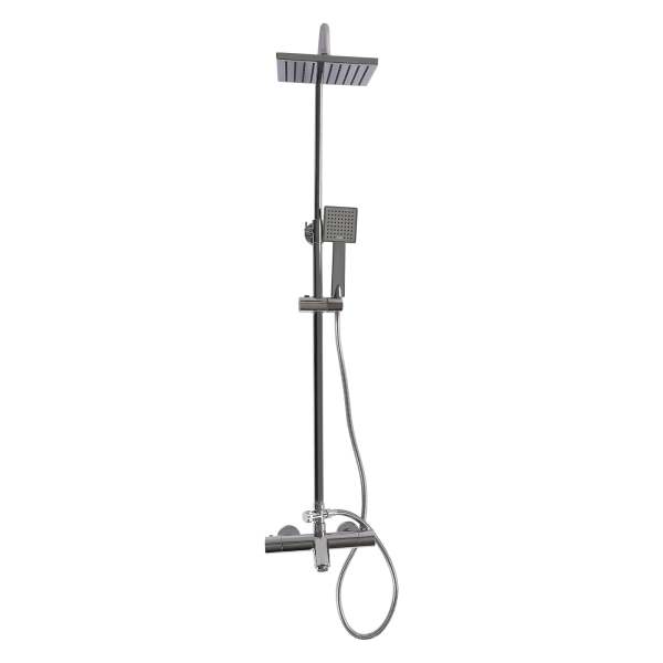 Duschsystem mit Thermostat, 304 Edelstahl Regen Dusche Dusche Armatur Set Bad Wasserhahn Thermostat Kupfer für Badezimmer