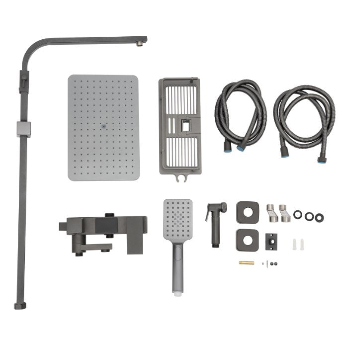 CNCEST Badezimmer Duschsystem Duscharmatur Duschset Regendusche Regenbrausegarnitur