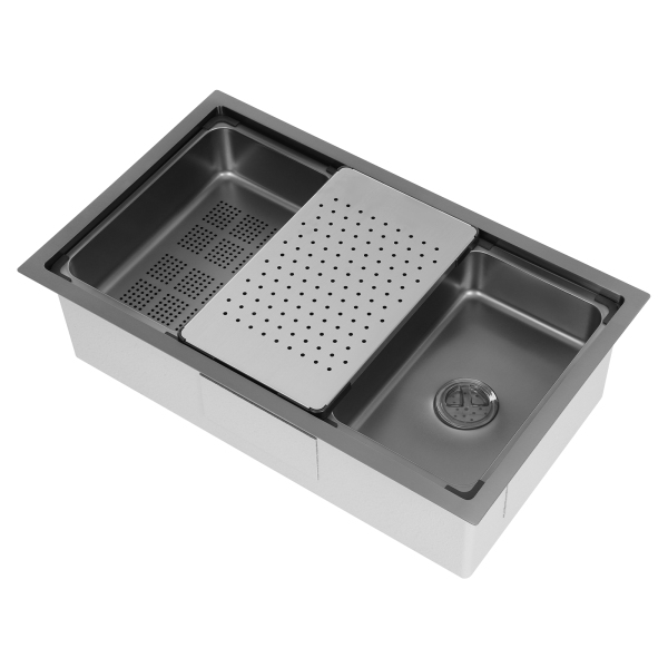 29,92 x 18,03 x 8,66 Zoll Küchenspüle Robuste und langlebige Unterbauspüle mit Dichtungsring Edelstahlspüle Schwarz 29,92 x 18,03 x 8,66 Zoll Küchenspüle Robuste und langlebige Unterbauspüle mit Dichtungsring Edelstahlspüle Schwarz