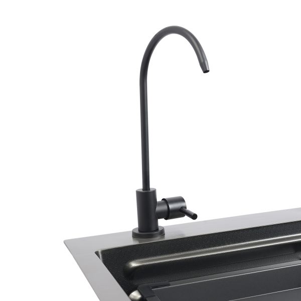 75 cm Edelstahl-Regenbecken, Küchenspüle, Haushaltsspülen-Set, Edelstahlspüle (Wabenprägung)