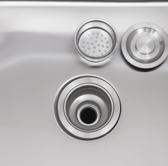 Edelstahl Spüle mit 1 Waschbecken (rechts) Spüle 201 Edelstahl 100 x 60 x 93 cm