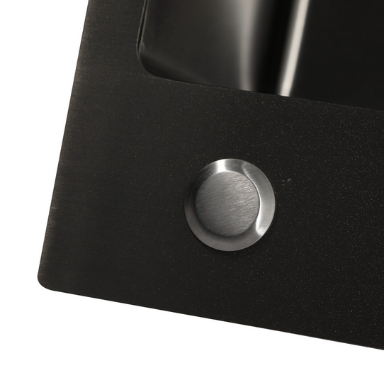 Küchenspüle Edelstahl Spüle Spülbecken Mattschwarze Mit Abtropffläche+Seifenspender+Rohr+Geräuscharmer Schutz