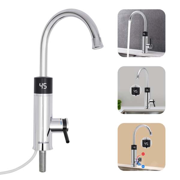 Elektrischer Wasserhahn, Wasserhahn für Durchlauferhitzer, elektrischer Warmwass