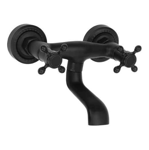 Badarmatur mit zwei Griffen, Badewannenarmatur, Wasserfall-Badewannenarmatur