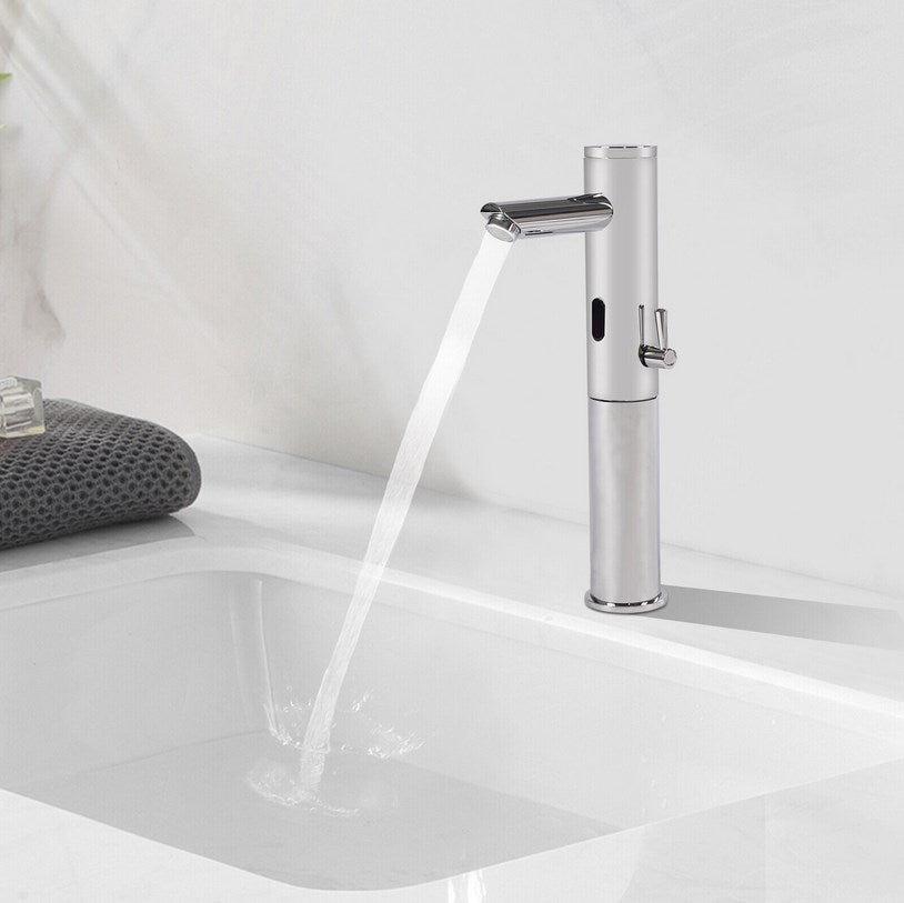 CNCEST Automatischer Sensorhahn Messing verchromt elektronischer automatischer Sensor berührungsloser Waschbeckenhahn