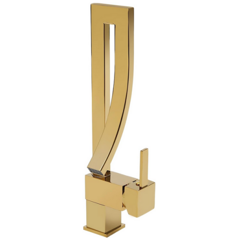 Badezimmer Einhebelmischer 360° schwenkbarer Wasserhahn Kalt- und Warmwasser Messingarmatur Keramikventil Gold