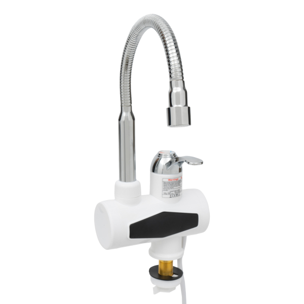 Elektrischer Wasserhahn 220v, Küchenarmatur aus Edelstahl mit LED-Temperaturanzeige, Heizung 3KW