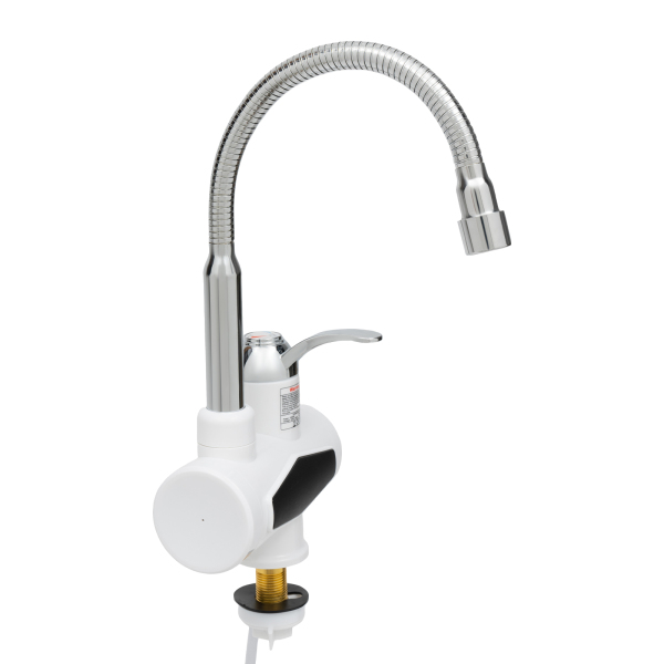 Elektrischer Wasserhahn 220v, Küchenarmatur aus Edelstahl mit LED-Temperaturanzeige, Heizung 3KW
