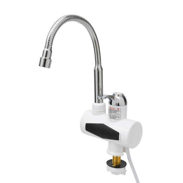 Elektrischer Wasserhahn 220v, Küchenarmatur aus Edelstahl mit LED-Temperaturanzeige, Heizung 3KW