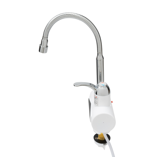 Elektrischer Wasserhahn 220v, Küchenarmatur aus Edelstahl mit LED-Temperaturanzeige, Heizung 3KW