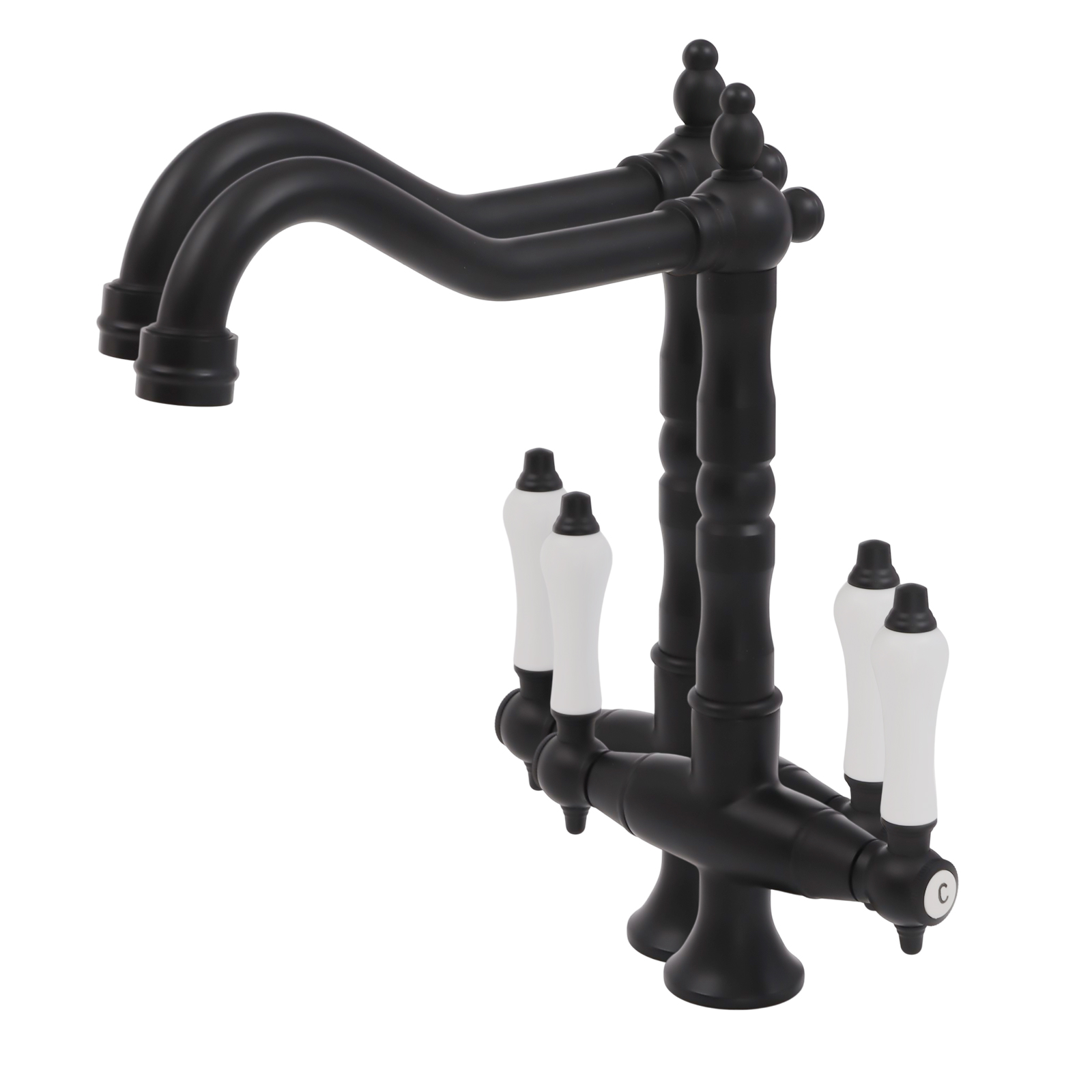 GAPPO Küchenarmatur Mit Feder-Pull-Down-Sprüher – Hoher Bogen, Matt Schwarz, Einhebel, 360° Drehbar