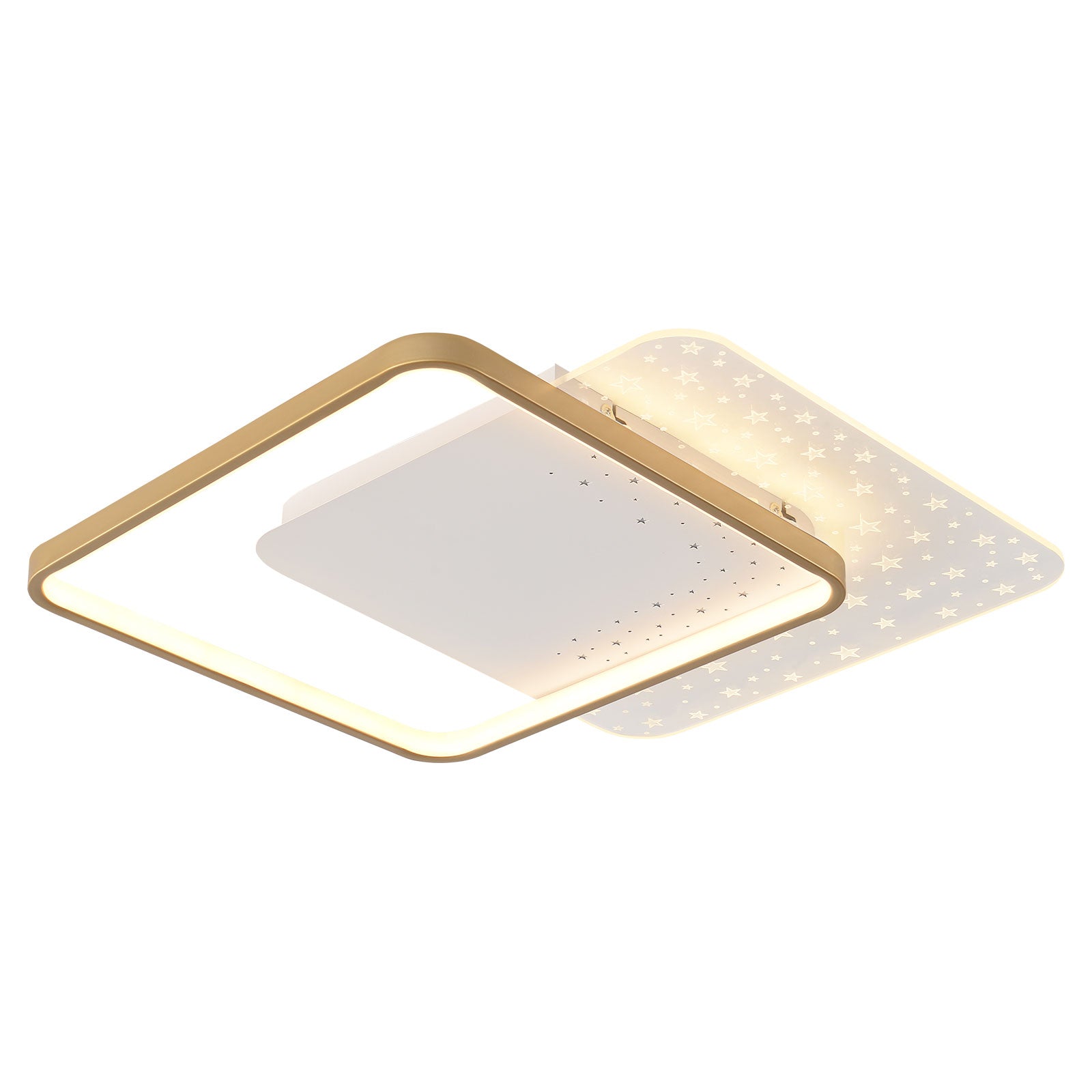 Vloitgol LED-Deckenleuchte, 24 Cm, 25 W, Kaltweiß (6000 K) – Quadratische Moderne Lampe Für Wohnzimmer, Schlafzimmer, Flur, Büro Oder Küche