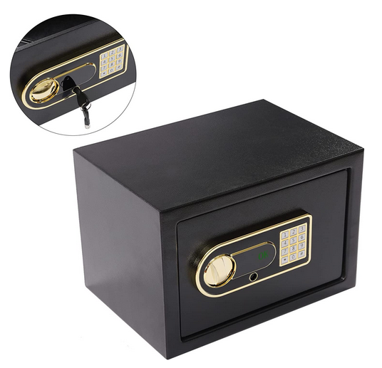 CNCEST Wertschutzschrank Q235 Carbon Steel Möbeltreso mit Elektronischem Zahlenschloss 22L