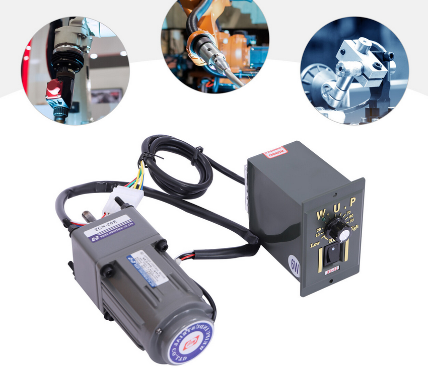 6W 20K Drehzahlgeregelte Motoren, Untersetzungsgetriebe mit Einem Untersetzungsgetriebe Ausgestattet