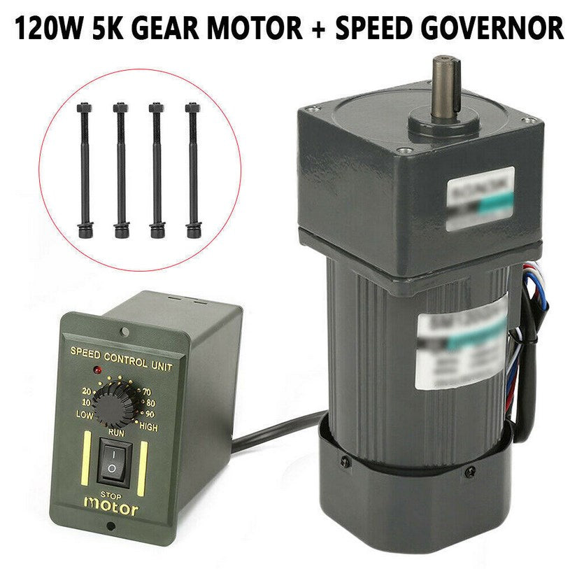 120W 5K Einstellbar Gear Motor Elektromotor Getriebemotor Drehzahlregler
