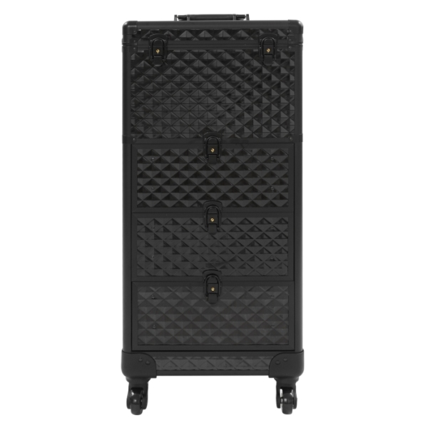Aufbewahrungsbox für Maskenbildner mit Schublade, Make-up-Rollerbox - Black Water Cube