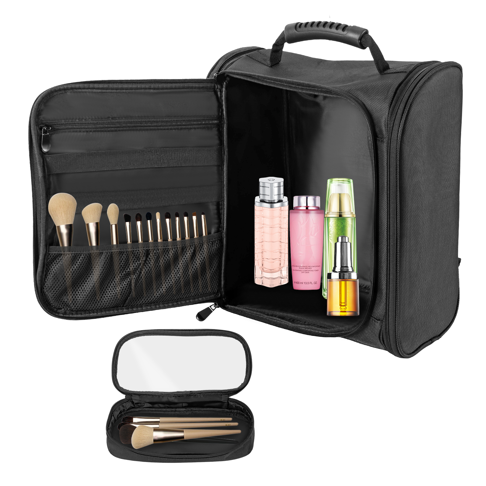 Atyhao Reise-Make-up-Tasche – Wasserdichter Kosmetikkoffer Mit Großer Kapazität, 26x22x10 Cm