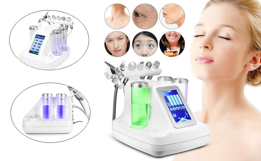 6 in 1 BIO RF Schönheits Maschinen Hydra Dermabrasion Klein Blase Gerät Tiefe Reinigungs