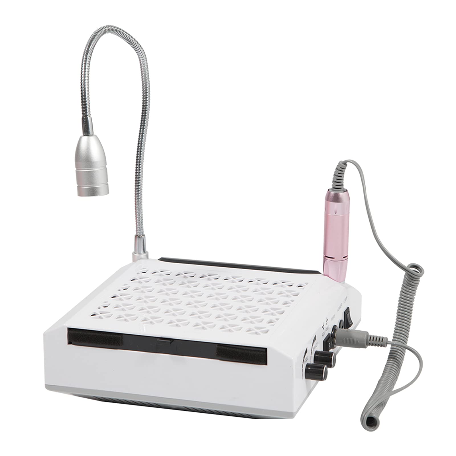 Elektrischer Nagelfräser Set 4-in-1 Mit Staubsauger 80W, 30.000 U/min, LED-Lampe & Halbmondfeilen