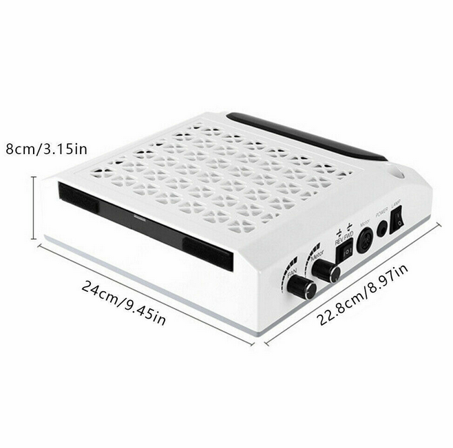 Elektrisch Nagelfeilen mit Staubsammler 4 in 1 Nagelfräser mit Armauflag Nagelbohrmaschine LED Lampe Pediküre