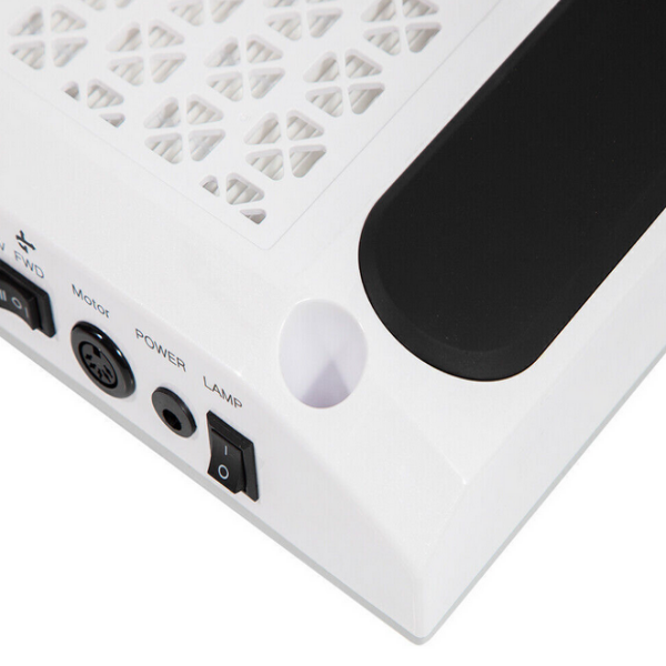 Elektrisch Nagelfeilen mit Staubsammler 4 in 1 Nagelfräser mit Armauflag Nagelbohrmaschine LED Lampe Pediküre