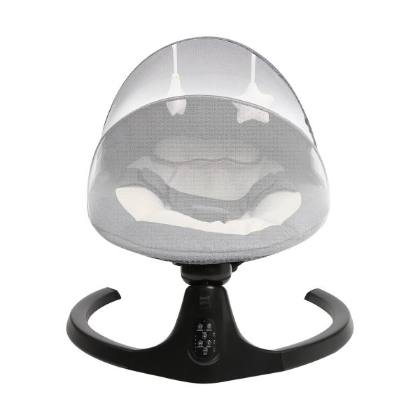 Babywippe, Elektrische Baby Wippe mit Musik, Babyschaukel , 5 Schwankungsbogen, 3-Stufen-Timer, Blau