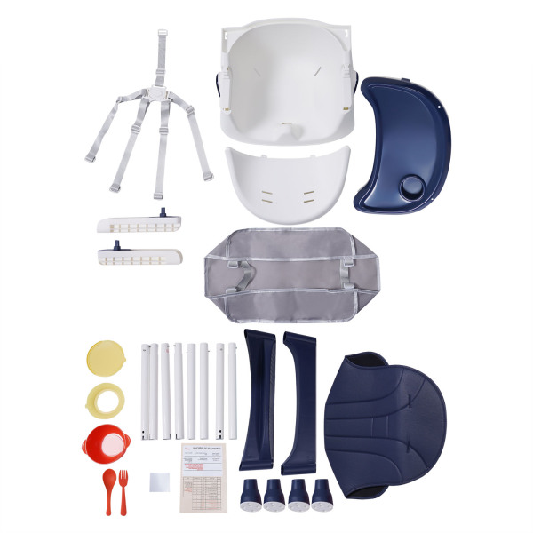 Baby Hochstuhl, 2 in 1 Hochstuhl für Babys und Kleinkinder mit Fußstütze, Geeignetes Alter: 6 Monate-6 Jahre, 78*60*94cm Baby Hochstuhl, 2 in 1 Hochstuhl für Babys und Kleinkinder mit Fußstütze, Geeignetes Alter: 6 Monate-6 Jahre, 78*60*94cm