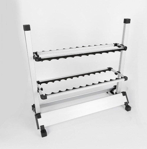 24 Ruten Tragbar Angelruten Angeln Rutenständer Aluminiumlegierung Rutenhalter Ausstellungsstand Rutenhalterung