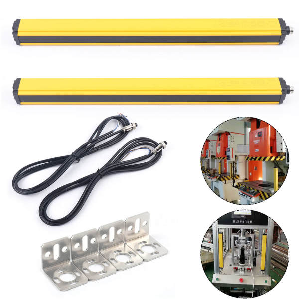 CNCEST Sicherheitslichtgitter, 2er Lichtvorhang Sensorschalter mit Kabel 40mm CNCEST Sicherheitslichtgitter, 2er Lichtvorhang Sensorschalter mit Kabel 40mm