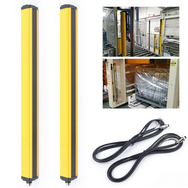 CNCEST Sicherheitslichtgitter, 2er Lichtvorhang Sensorschalter mit Kabel 40mm