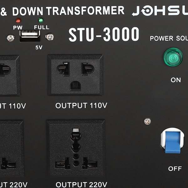 3000W Spannungswandler Ringkern Transformator mit USB110V ⇋220V Step Up Down
