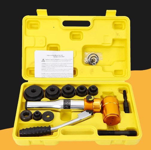 Hydraulisch Blechlocher Lochstanze Zylinder Hydraulikpumpe Set im Koffer TPA-8