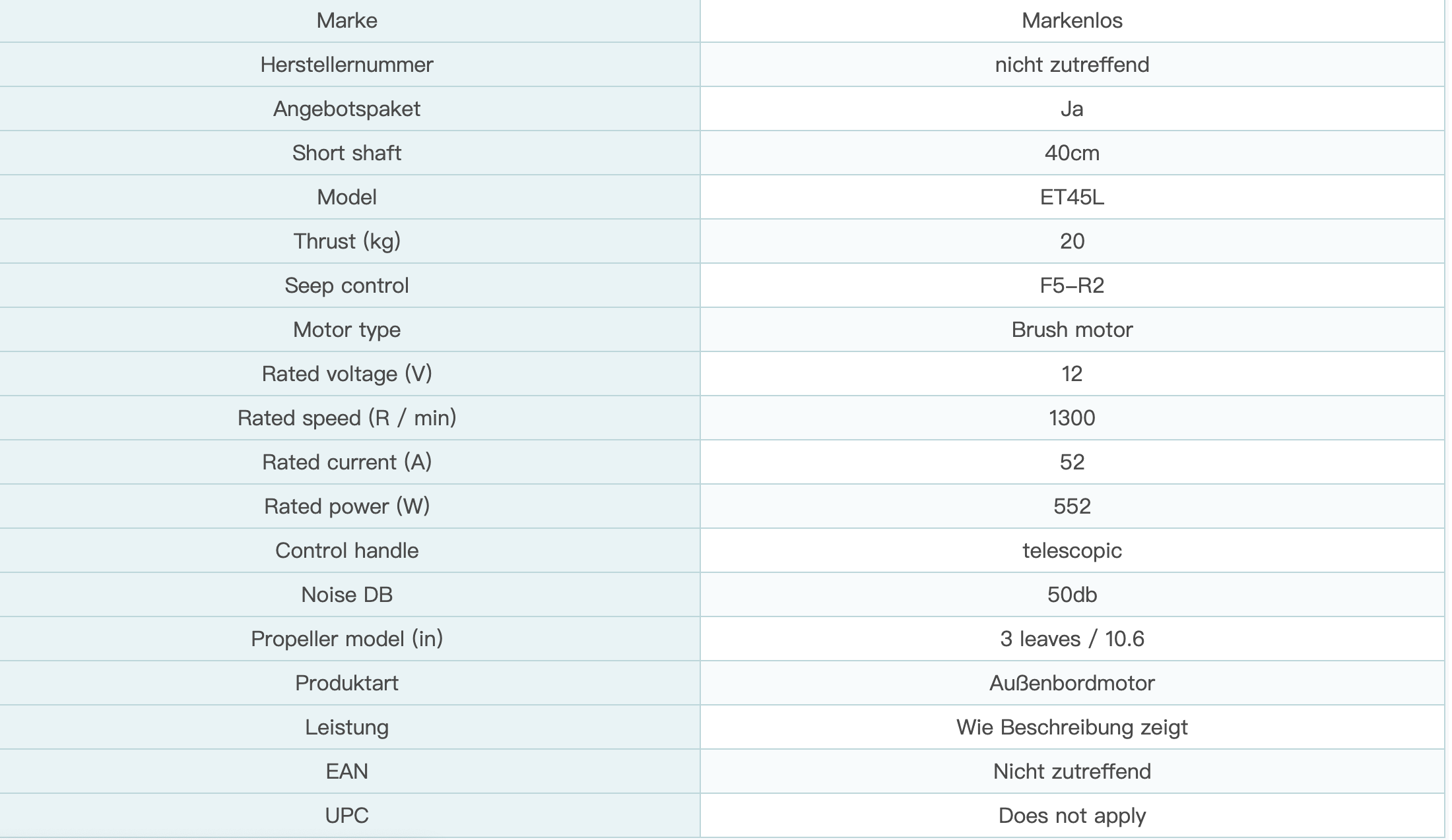 CNCEST 12V 480W 45LBS Außenbordmotor Elektromotor Bürstenmotor Bootsmotor