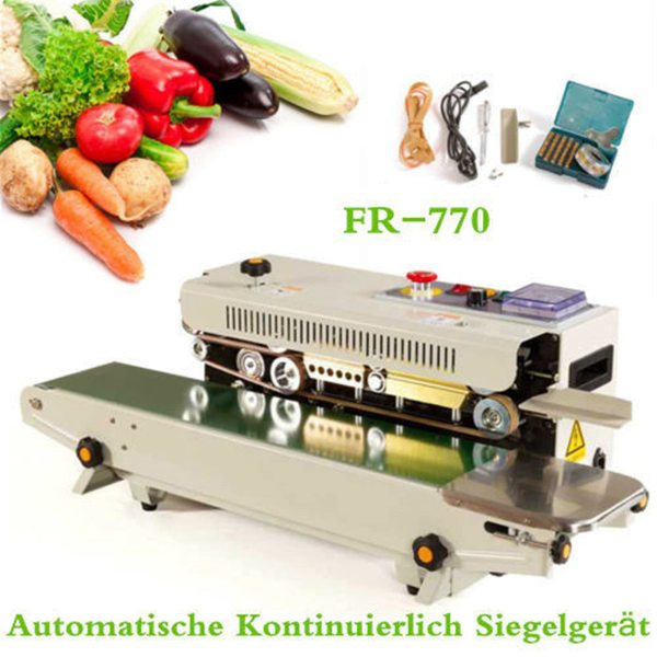 FR-770 Automatisch Kontinuierlich Plastiktüte Sealer Heißsiegelmaschine 0-300°C