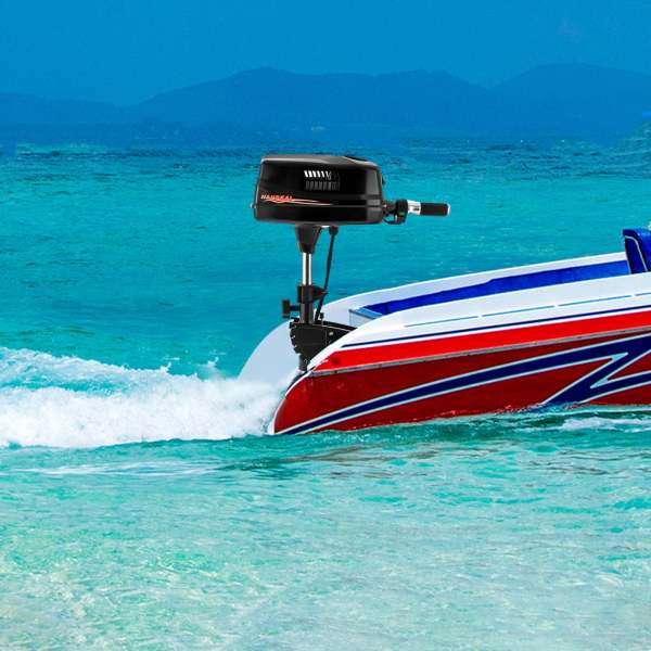 CNCEST 24V Bürstenloser Außenbordmotor Fischerboot Motor Pinnensteuerung Schalterknopf