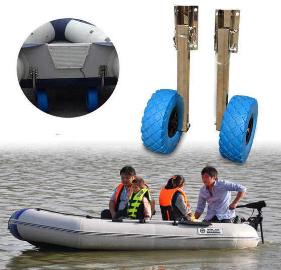 Slipräder Transporträder Edelstahl Kits für Schlauchboot