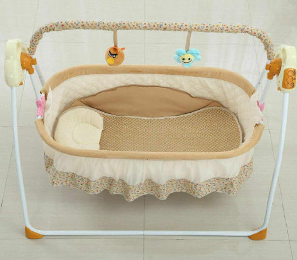 Elektrische Babyschaukel 3 Farbe Automatische Babywippe Babybett Babywiege mit Musik und Moskitonetze