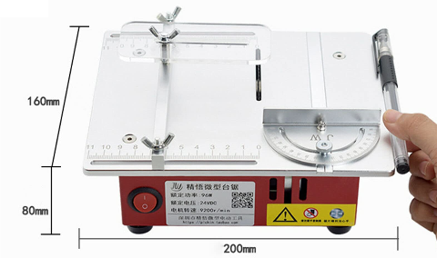 Mini Tischsäge 96W 9200 U/min elektrische Kreissäge mit Sägeblatt