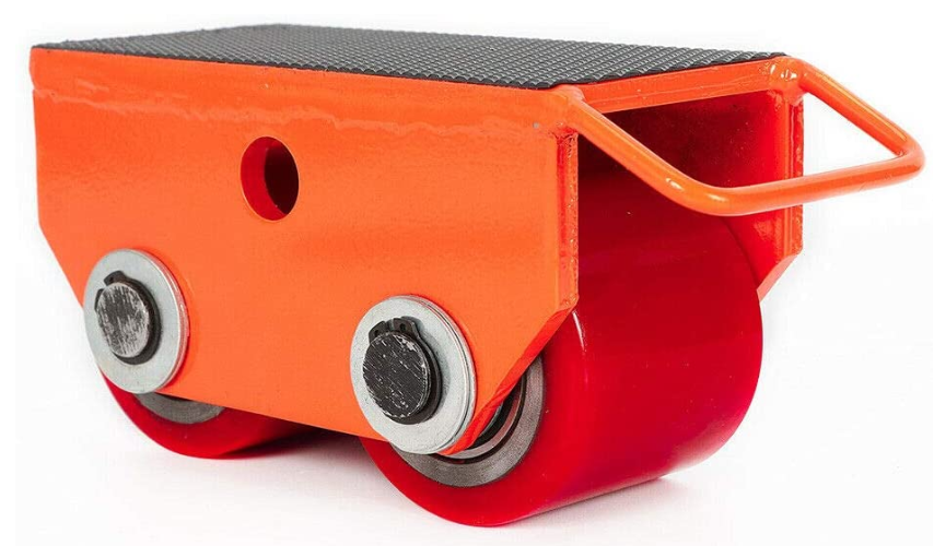 Transportfahrwerk 2,5 T/5500 LB Panzerrollen Transportrollen Schwerlastroller (Rot)