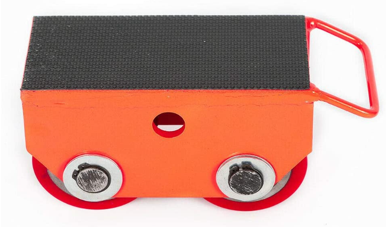 Transportfahrwerk 2,5 T/5500 LB Panzerrollen Transportrollen Schwerlastroller (Rot)