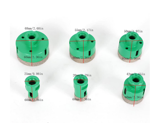 6 Diamant-Lochsägen-Set (20/25/42/50/55/68 mm) M14 Bohrer