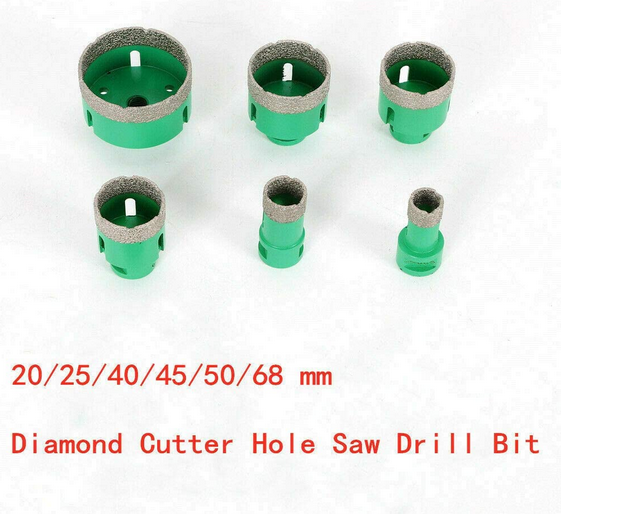 6 Diamant-Lochsägen-Set (20/25/42/50/55/68 mm) M14 Bohrer